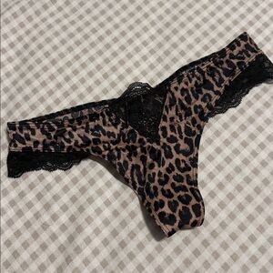 Victoria's Secret Animal Print Lace Thong